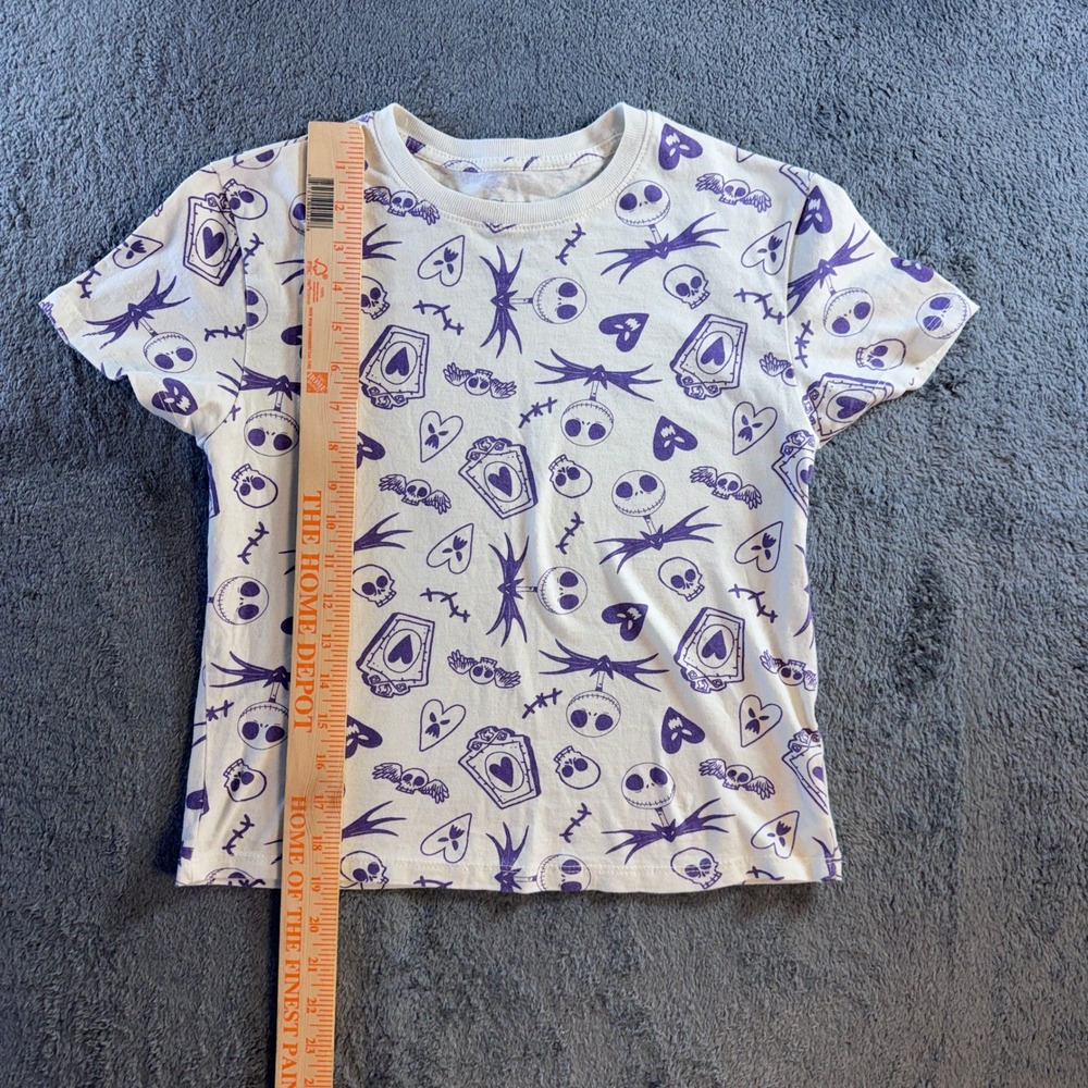 Disney Nightmare Before Christmas Jack Skellington All Over Print Shirt Purple M - Picture 5 of 5